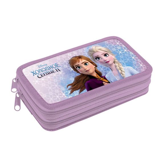 Пенал Hatber 190х110мм 2 отделения на молнии -Холодное сердце-( DISNEY) в индив.упак. , 